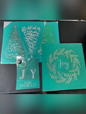 Lot Of 3 Chalk Couture Christmas Transfers, Used